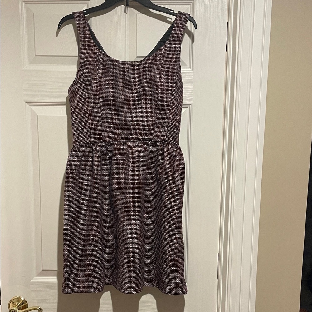 Bloomingdale's Chic Tweed Mini Dress - Black and Brown